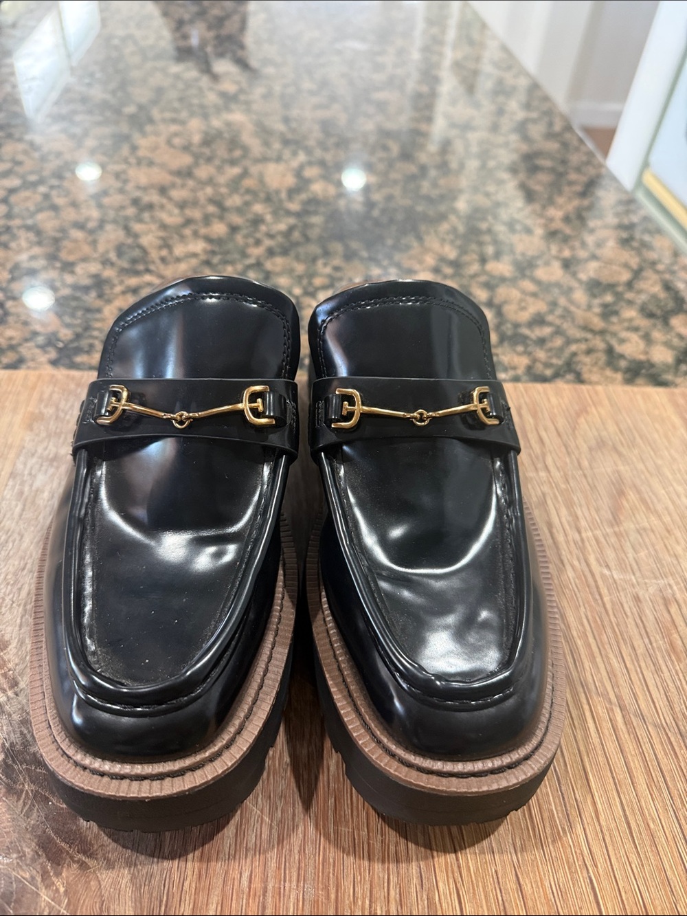 Sam Edelman Black Leather Bit Loafers for Men
